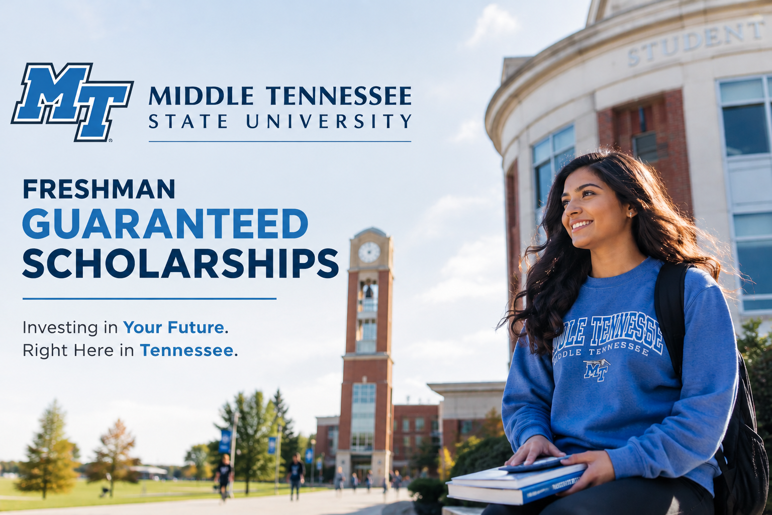 The Middle Tennessee State University (MTSU) USA Freshman Guaranteed Scholarships